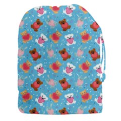 Cute Cats And Bears Drawstring Pouch (3xl) by SychEva
