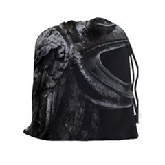 Creepy Monster Bird Portrait Artwork Drawstring Pouch (2xl) by dflcprintsclothing