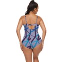 3d Lovely Geo Lines 2 Retro Full Coverage Swimsuit View4