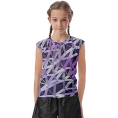 3d Lovely Geo Lines  Iv Kids  Raglan Cap Sleeve Tee by Uniqued