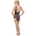 3D Lovely GEO Lines X Cross Front Low Back Swimsuit View2