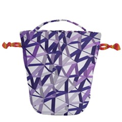 3d Lovely Geo Lines X Drawstring Bucket Bag by Uniqued