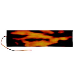 Orange Waves Abstract Series No2 Roll Up Canvas Pencil Holder (l) by DimitriosArt