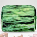 Green  Waves Abstract Series No13 Make Up Pouch (Large) View1