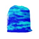 Blue Waves Abstract Series No12 Drawstring Pouch (XL) View2