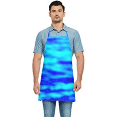 Blue Waves Abstract Series No12 Kitchen Apron by DimitriosArt