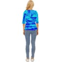 Blue Waves Abstract Series No12 Lightweight Drawstring Hooded Top View4