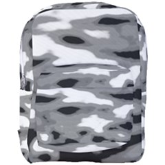 Black Waves Abstract Series No 1 Full Print Backpack by DimitriosArt