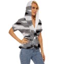 Black Waves Abstract Series No 1 Lightweight Drawstring Hooded Top View3