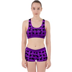 Weaved Bubbles At Strings, Purple, Violet Color Work It Out Gym Set by Casemiro