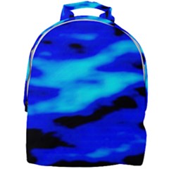 Blue Waves Abstract Series No13 Mini Full Print Backpack by DimitriosArt