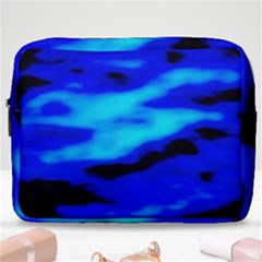 Blue Waves Abstract Series No13 Make Up Pouch (large) by DimitriosArt