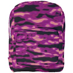 Velvet  Waves Abstract Series No1 Full Print Backpack by DimitriosArt
