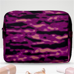 Velvet  Waves Abstract Series No1 Make Up Pouch (large) by DimitriosArt