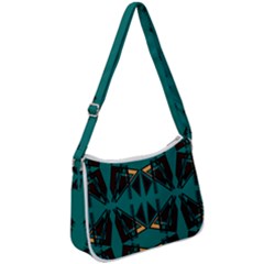 Abstract Geometric Design    Zip Up Shoulder Bag by Eskimos