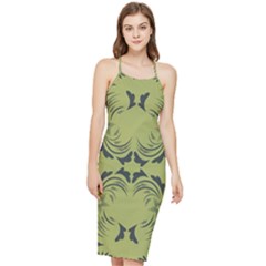 Floral Folk Damask Pattern Fantasy Flowers  Bodycon Cross Back Summer Dress by Eskimos