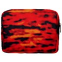 Red  Waves Abstract Series No16 Make Up Pouch (Large) View2