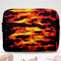 Red  Waves Abstract Series No18 Make Up Pouch (large) by DimitriosArt