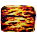 Red  Waves Abstract Series No19 Make Up Pouch (Large) View2