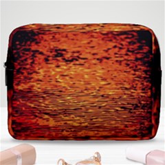Red Waves Flow Series 1 Make Up Pouch (large) by DimitriosArt