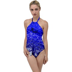Blue Waves Flow Series 1 Go With The Flow One Piece Swimsuit by DimitriosArt