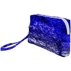 Blue Waves Flow Series 1 Wristlet Pouch Bag (small) by DimitriosArt