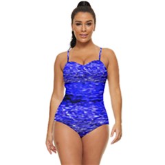Blue Waves Flow Series 1 Retro Full Coverage Swimsuit by DimitriosArt