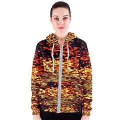 Yellow Waves Flow Series 1 Women s Zipper Hoodie by DimitriosArt