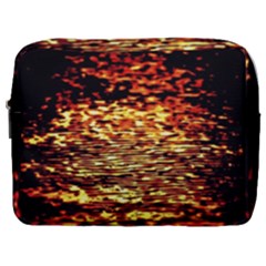 Yellow Waves Flow Series 1 Make Up Pouch (large) by DimitriosArt