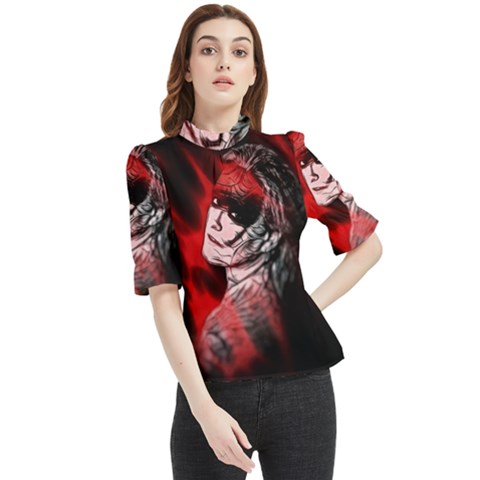 Shaman Frill Neck Blouse by MRNStudios