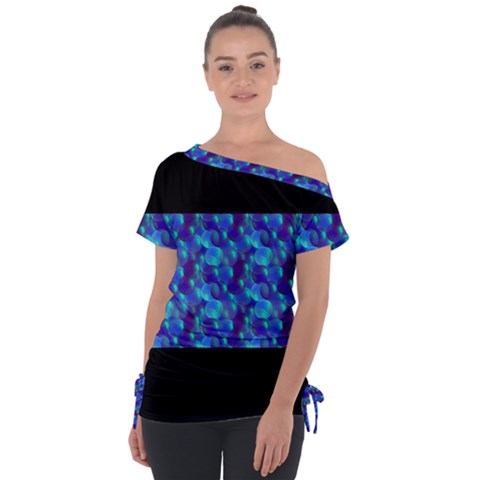 Bubbles Off Shoulder Tie-up Tee by Sparkle