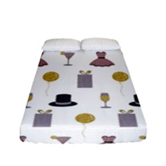Shiny New Year Things Fitted Sheet (full/ Double Size) by SychEva