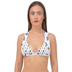 Shiny New Year Things Double Strap Halter Bikini Top by SychEva