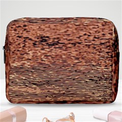 Orange  Waves Flow Series 1 Make Up Pouch (large) by DimitriosArt