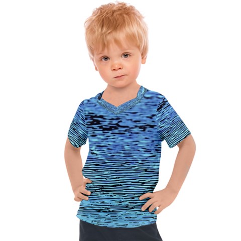 Blue Waves Flow Series 2 Kids  Sports Tee by DimitriosArt