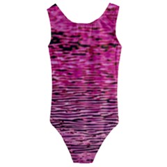 Pink  Waves Flow Series 1 Kids  Cut-out Back One Piece Swimsuit by DimitriosArt