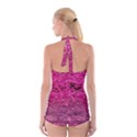 Pink  Waves Flow Series 1 Boyleg Halter Swimsuit  View2