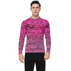Pink  Waves Flow Series 1 Men s Long Sleeve Rash Guard by DimitriosArt