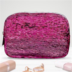 Pink  Waves Flow Series 1 Make Up Pouch (small) by DimitriosArt