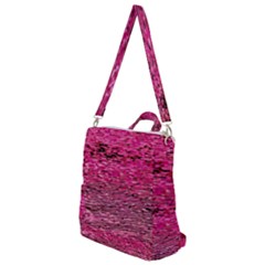 Pink  Waves Flow Series 1 Crossbody Backpack by DimitriosArt