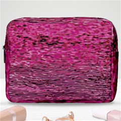 Pink  Waves Flow Series 1 Make Up Pouch (large) by DimitriosArt