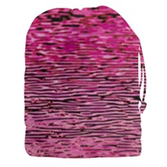 Pink  Waves Flow Series 1 Drawstring Pouch (3xl) by DimitriosArt