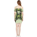 Abstract pattern geometric backgrounds   Shoulder Frill Bodycon Summer Dress View2