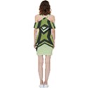 Abstract pattern geometric backgrounds   Shoulder Frill Bodycon Summer Dress View4