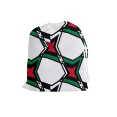 Abstract Pattern Geometric Backgrounds   Drawstring Pouch (large) by Eskimos