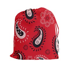 Floral Pattern Paisley Style Paisley Print   Drawstring Pouch (2xl) by Eskimos
