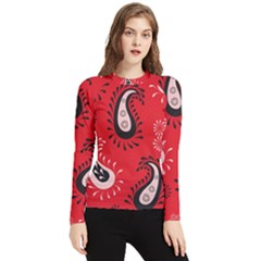 Floral Pattern Paisley Style Paisley Print   Women s Long Sleeve Rash Guard by Eskimos