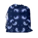 Floral pattern paisley style Paisley print.  Drawstring Pouch (2XL) View2