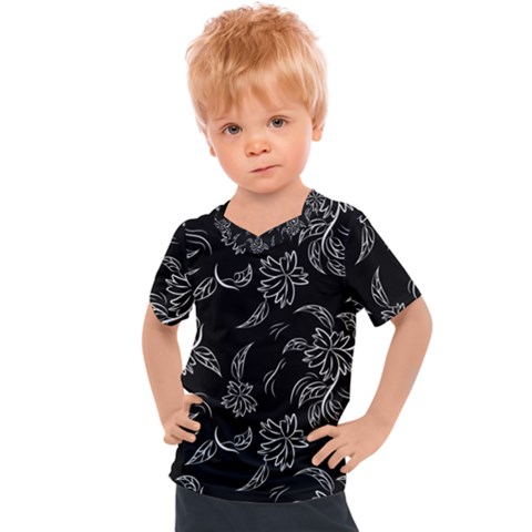 Folk Flowers Print Floral Pattern Ethnic Art Kids  Sports Tee by Eskimos