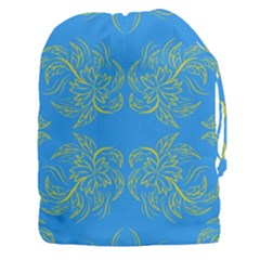 Floral Folk Damask Pattern Fantasy Flowers Floral Geometric Fantasy Drawstring Pouch (3xl) by Eskimos